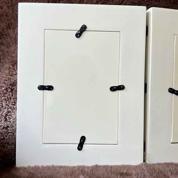 Natural Horn Hinged 4x6 Picture Dual Frame Home Table Decor Ivory Tan - Picture 12 of 17